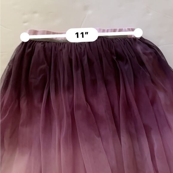 Garnet Hill Kids  Girl Large  Purple Lilla Ombre Tie-Dye Tulle Tutu Skirt - Picture 6 of 6